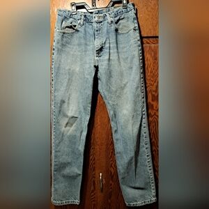 Men's Wrangler Stone Wash Blue Jeans
